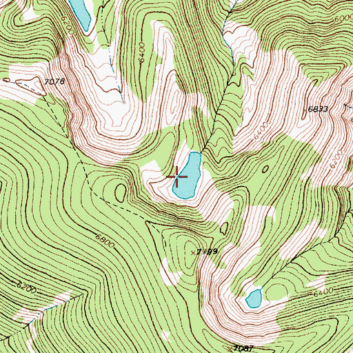 Topographic Map of Tuffys Lake, MT