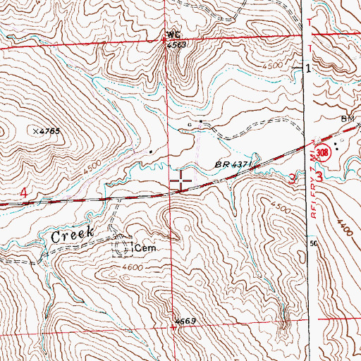 Topographic Map of McCarty Gulch, MT