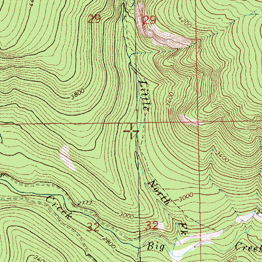 Topographic Map of Little North Fork Falls, MT