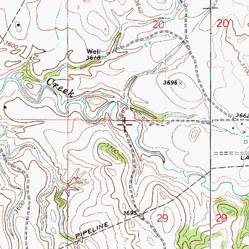 Topographic Map of Morris Ranch Airport (historical), MT