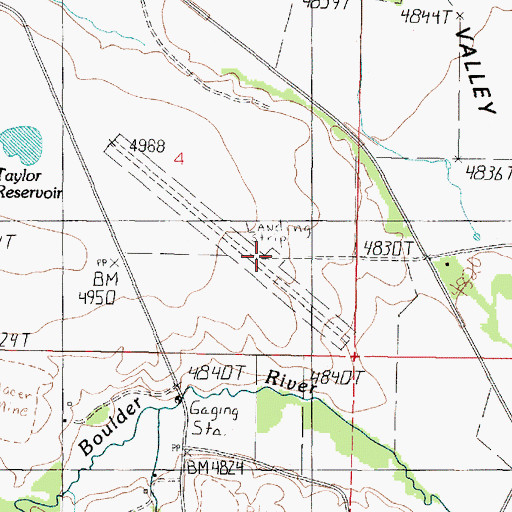Topographic Map of Boulder Airport, MT