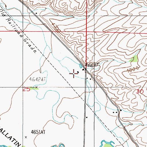 Topographic Map of Edsall Field, MT