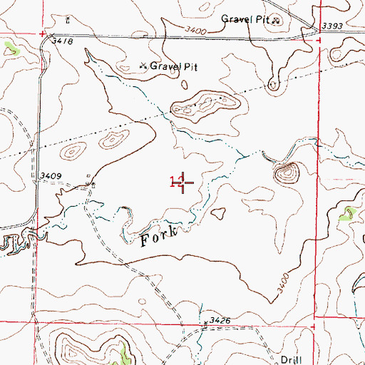 Topographic Map of Colstrip Airport, MT