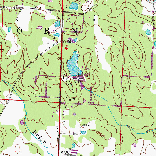 Topographic Map of Hillcrest Lake, AR