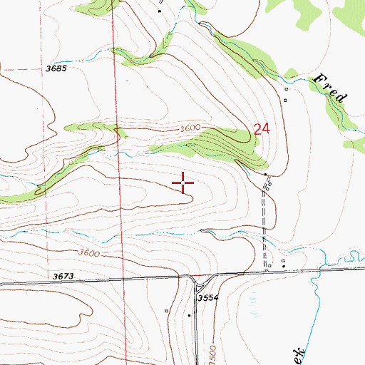 Topographic Map of Hedditch Airport, MT