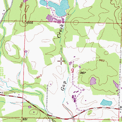 Topographic Map of Dairy Lake Dam, AR