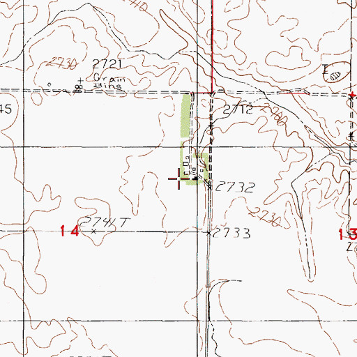 Topographic Map of Zerbe Airport, MT