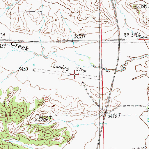 Topographic Map of Matovich Airport, MT