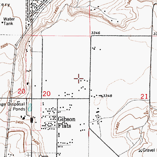 Topographic Map of Ranch Strip Airport (historical), MT