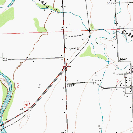 Topographic Map of Garlick Heliport, MT