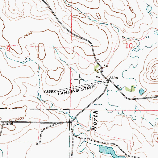 Topographic Map of Nelson Airport, MT