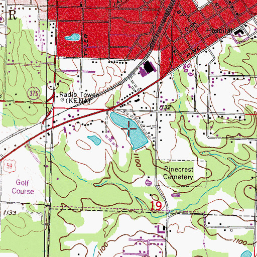 Topographic Map of Cox Lake, AR