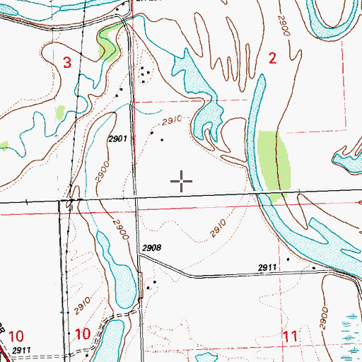 Topographic Map of Sanders Airport, MT