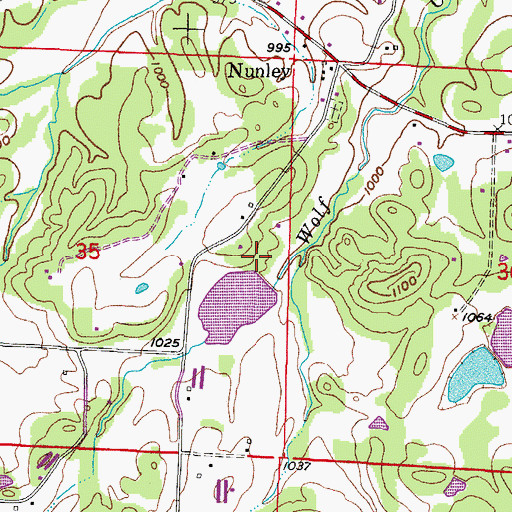 Topographic Map of Powell Lake Dam, AR