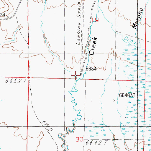 Topographic Map of Metzel Creek Airport, MT