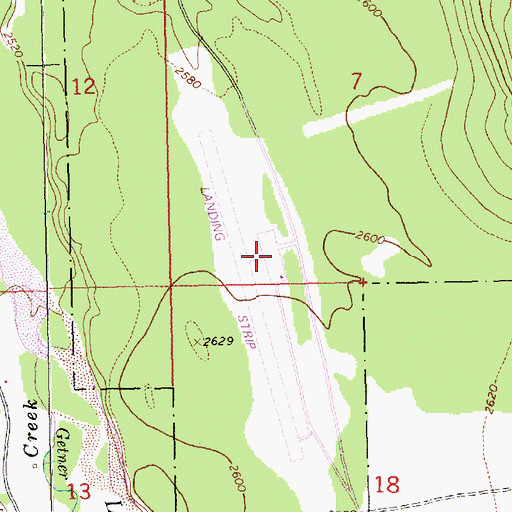 Topographic Map of Libby Airport, MT