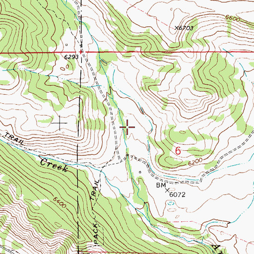 Topographic Map of Langhus Airstrip (historical), MT