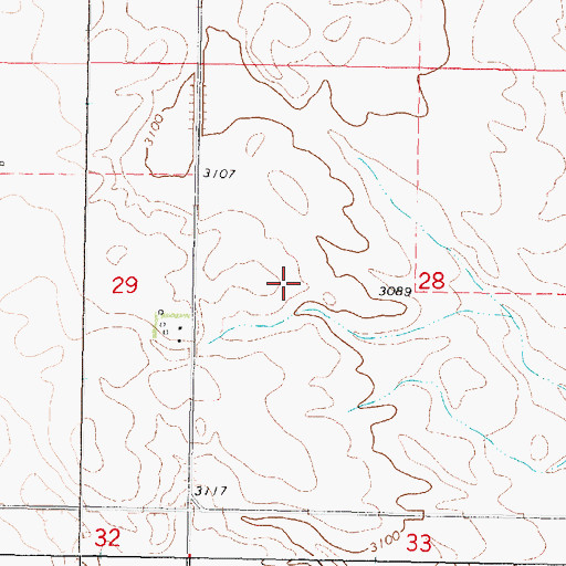 Topographic Map of Redfield Ag Strip (historical), MT