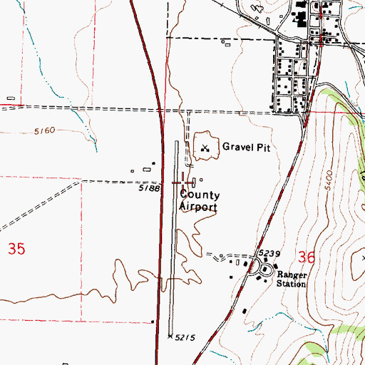 Topographic Map of Riddick Field, MT
