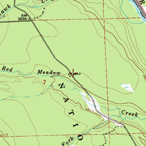 Topographic Map of Langton Airstrip, MT