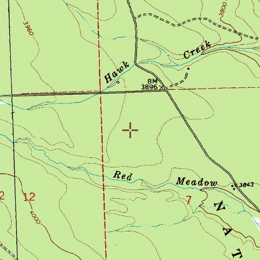 Topographic Map of Searight Airport (historical), MT