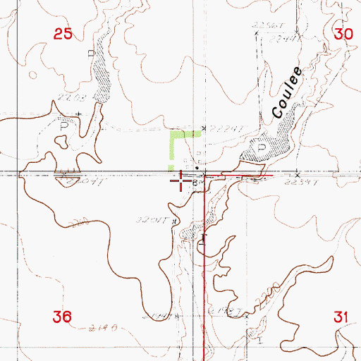 Topographic Map of Swank Airport, MT