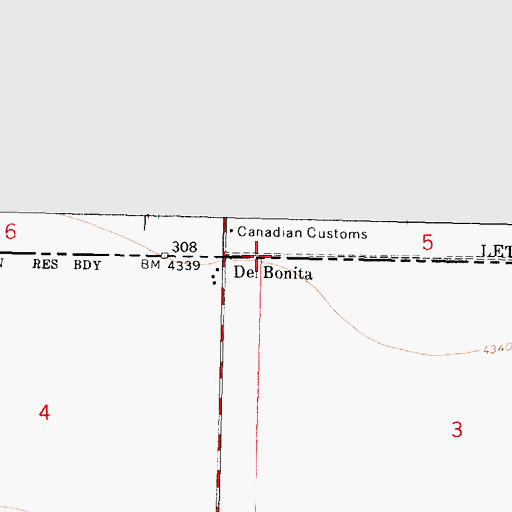 Topographic Map of Whetstone International Airport, MT
