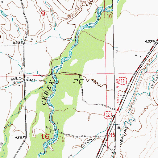Topographic Map of Bangart Field, MT