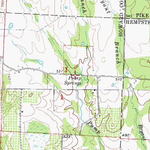 Topographic Map of North Fork Ozan Creek Site Four Dam, AR
