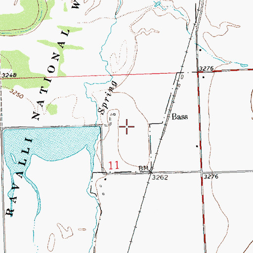 Topographic Map of Lee Metcalf National Wildlife Refuge Airport (historical), MT