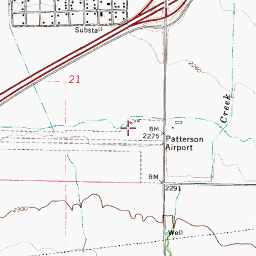 Topographic Map of Terry Airport, MT