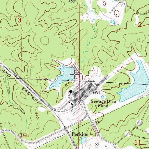 Topographic Map of Briar Plant Lake Three Dam, AR