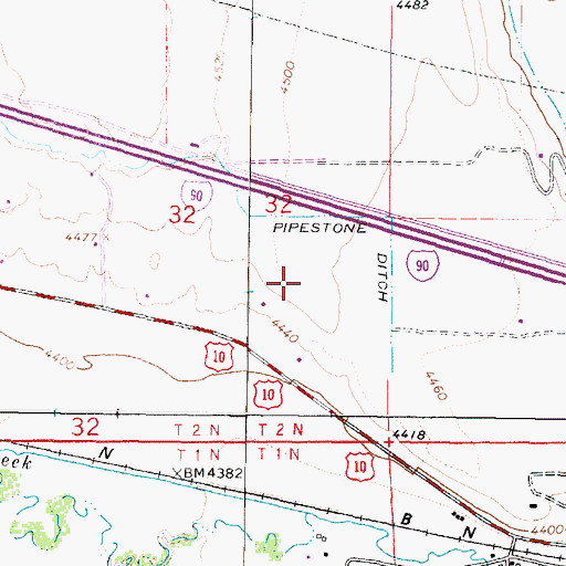Topographic Map of Jefco Skypark Airport, MT