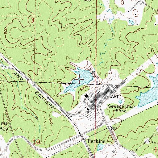 Topographic Map of Briar Plant Lake Three, AR