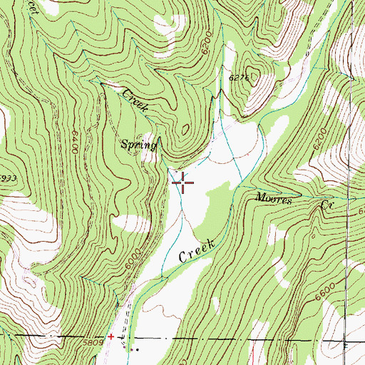 Topographic Map of Jerry Creek Airport (historical), MT
