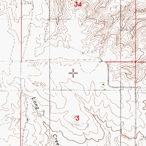 Topographic Map of J B Airport (historical), MT