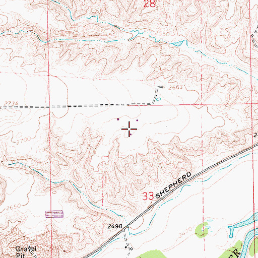 Topographic Map of KOJM-AM (Havre), MT
