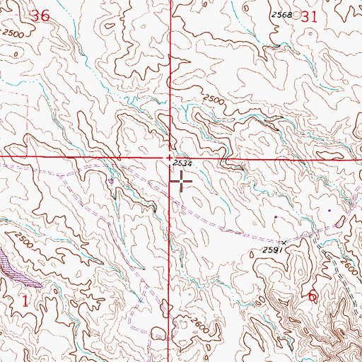 Topographic Map of KATL-AM (Miles City), MT