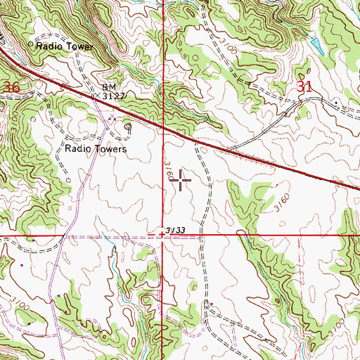 Topographic Map of KMTA-AM (Kinsey), MT