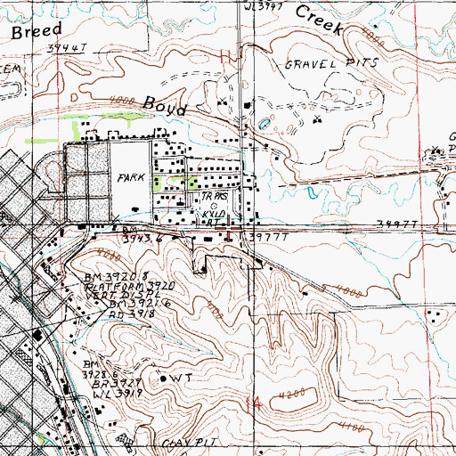 Topographic Map of KXLO-AM (Lewistown), MT