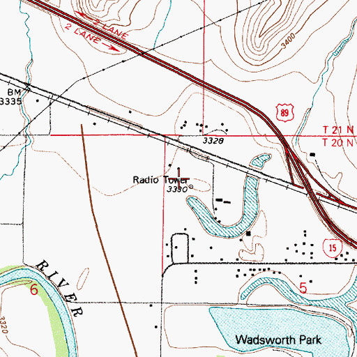 Topographic Map of KEIN-AM (Great Falls), MT