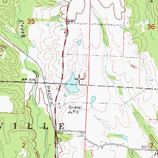 Topographic Map of Davis Lake Dam, AR