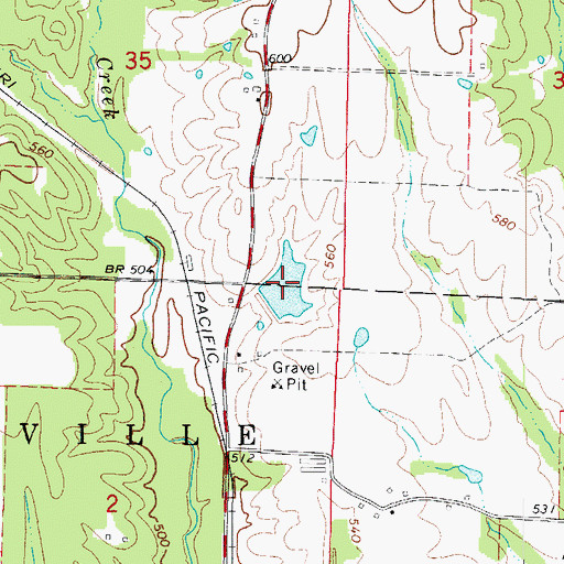Topographic Map of Davis Lake, AR
