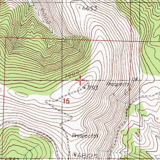 Topographic Map of KGLM-FM (Anaconda), MT