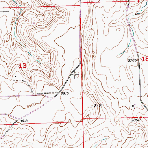 Topographic Map of KEMC-FM (Billings), MT