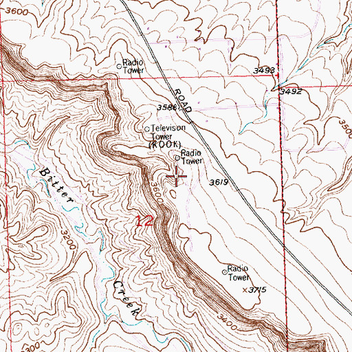 Topographic Map of KZLS-FM (Billings), MT