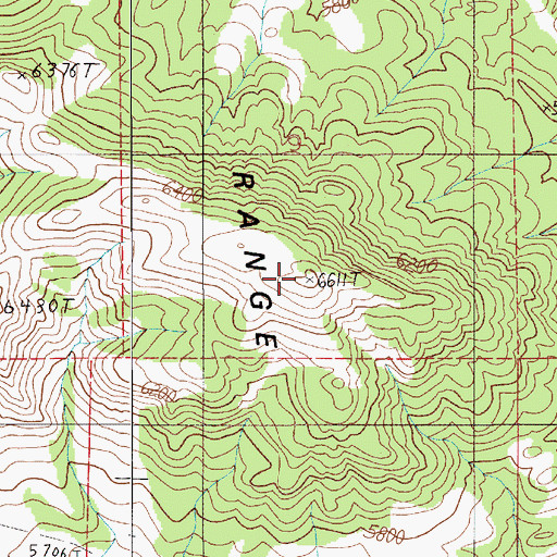 Topographic Map of KUUB-FM (Bozeman), MT