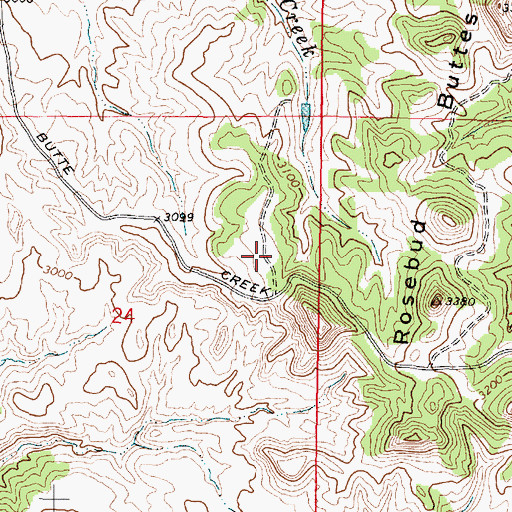 Topographic Map of KIKC-FM (Forsyth), MT