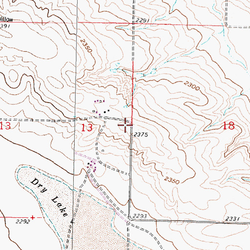 Topographic Map of KLAN-FM (Glasgow), MT