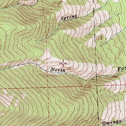 Topographic Map of KBMG-FM (Hamilton), MT